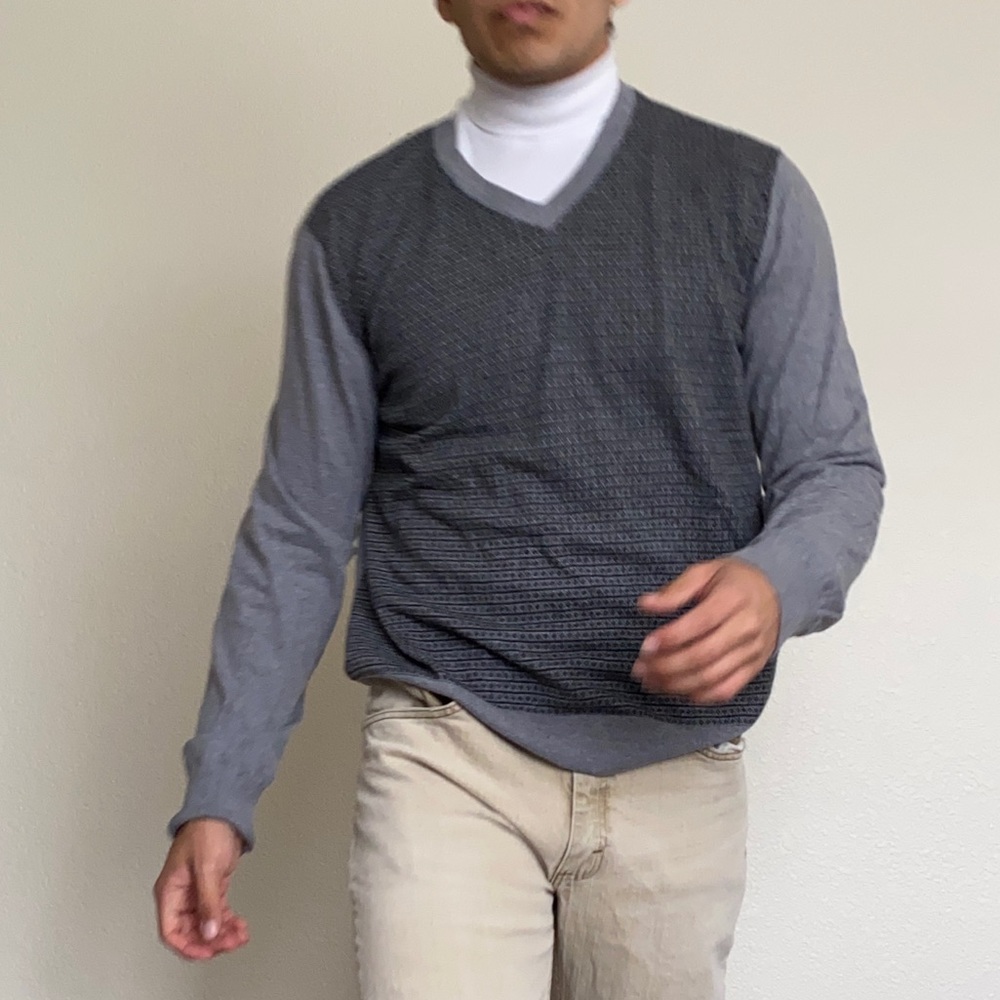 Grey Pattern Long Sleeve